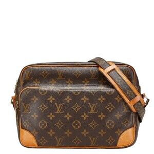 Louis Vuitton Monogram Nile Shoulder Bag Brown Leather